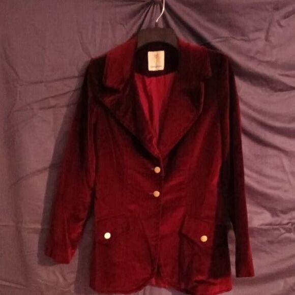 Rich Reddish Purple Velvet Coat from the 1970s  Unisex. - Picture 2 of 10